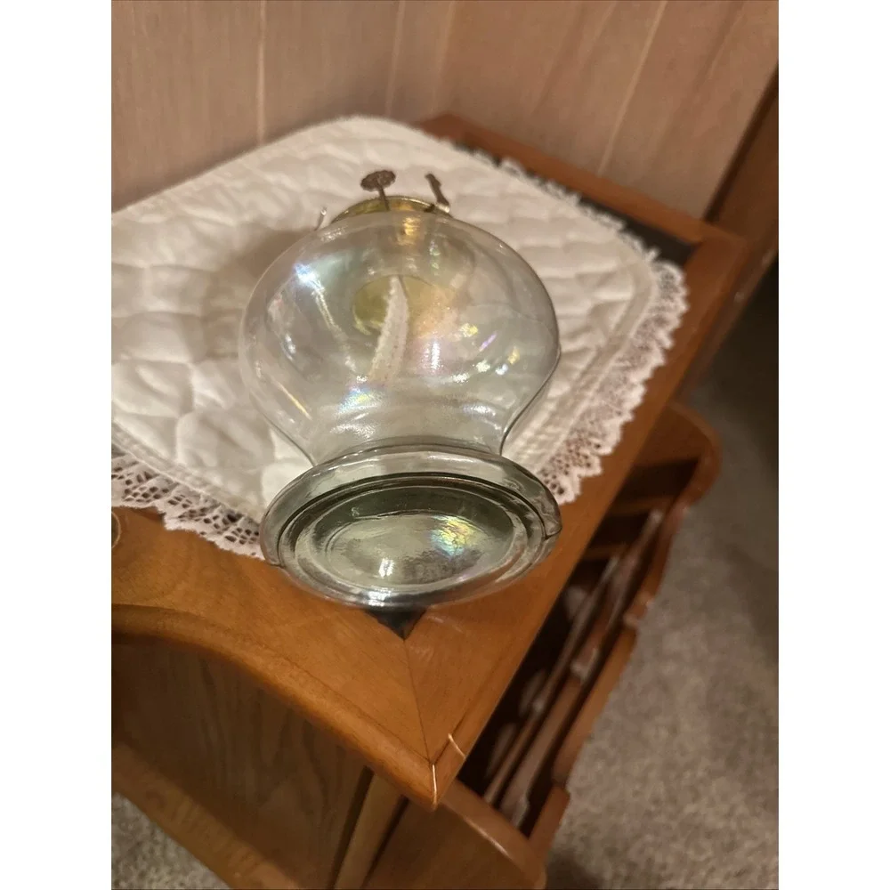 Vintage Iridescent Clear Glass 6